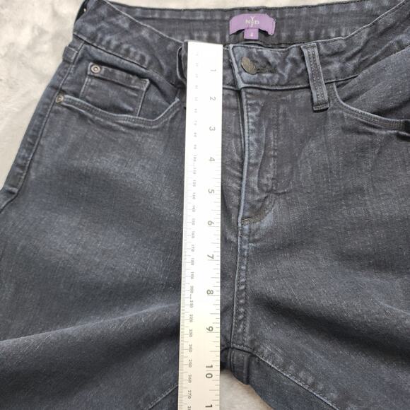 NYDJ Jeans Womens 4 Blue Dark Wash Mid Rise Slim Straight Lift Tuck Technology - Picture 11 of 14